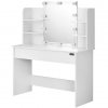 Toaletní stolek Lucia s LED osvětlením 108x140x40 cm - bílý