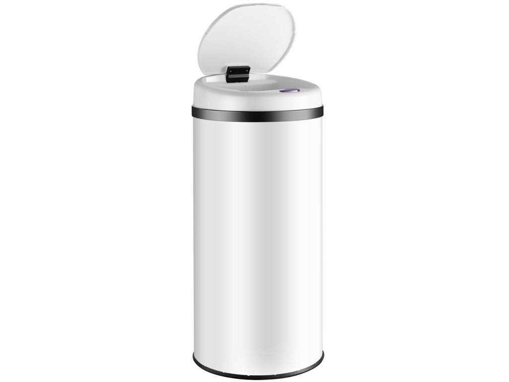 Bezdotykový odpadkový kôš s USB 40 l - biely produkt