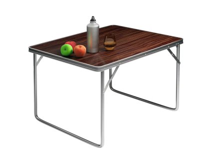 Rozkladací kempingový stôl - hnedý