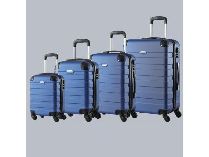 Set 4 ks cestovných kufrov - modrý