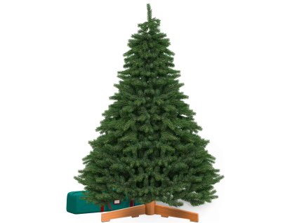 Umelý vianočný stromček 220 cm + drevený stojan