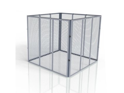 Kovový kompostér 450 L - strieborný