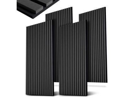 Sada 4 ks akustických panelov - tmavosivá