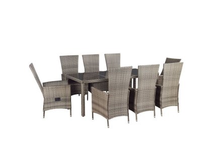 Záhradný ratanový set Rimini Plus - šedá 8701