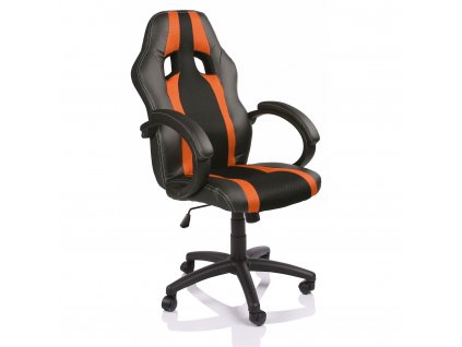 Kancelárska stolička Sport Racing - oranžová -  67,5 cm x 61 cm x 118 cm 7680