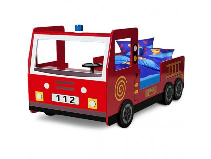 Detská posteľ FIRE - hasičské auto 200 x 90 cm 7687