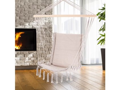 Hojdacie kreslo krémové - 55x100cm využitie