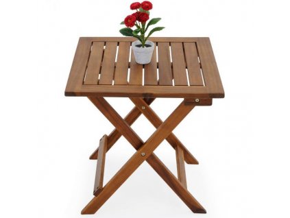 Záhradný drevený stolík 46x46 7415