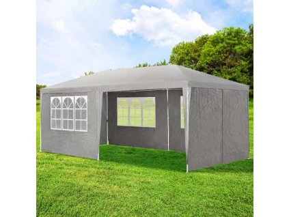 Párty stan 3 x 6 m - tmavošedý 25814