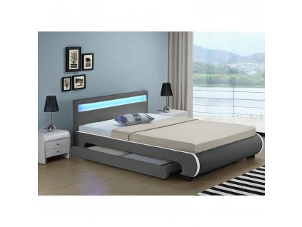 Čalúnená posteľ Bilbao 140×200 cm – sivá 14657