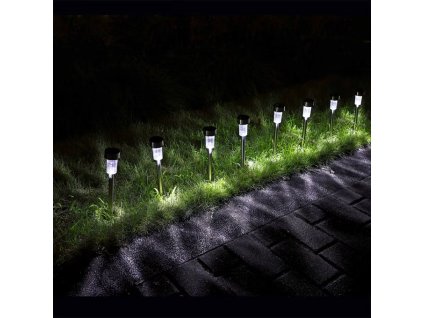 Sada 8 LED solárnych lámp - biela využitie
