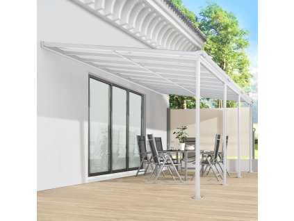 Hliníková pergola Borneo 6x3 m - biela 17368