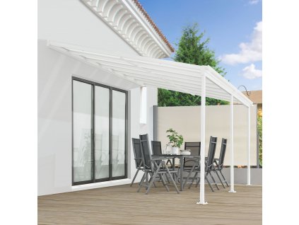 Hliníková pergola Borneo 4x3 m - biela 17378