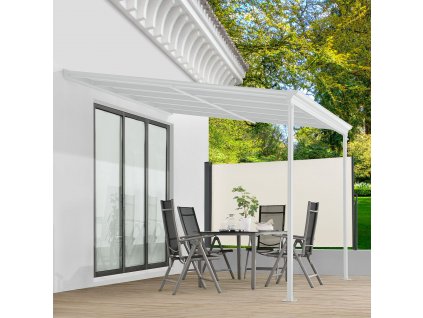 Hliníková pergola Borneo 3x3 m - biela 17388