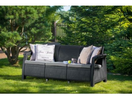 Záhradná lavica MODERN LOVE SEAT MAX - antracit 6448