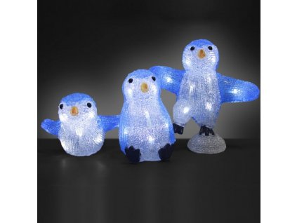 Vianočné tučniaky s LED osvetlením