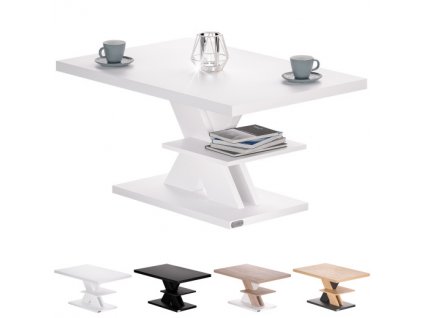 Konferenčný stolík Detroit 90x60x45cm - biely