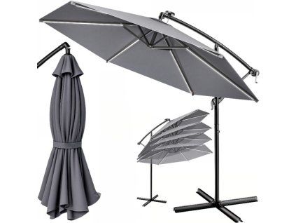 LED slnečník Mali Ø350 cm - antracit