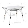 Rozkladací kempingový stôl Picco - strieborný rozmery