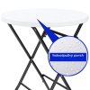 Skladací barový stôl Ø72 cm - biely povrch