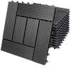 WPC dlaždice - sada 11 ks, 30x30 cm mozaika - antracit