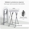 Skladací barový stôl  Ø60 cm - biely/ drevený vzhľad vlastnosti