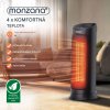Ventilátorový ohrievač 2000 W - čierny možnosti