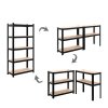 Sada 2 ks 6-policových regálov - čierna
