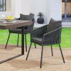 Kovové kreslá 2 ks - antracit