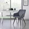Kreslo Tarje so zamatovým poťahom - antracit 12322