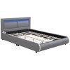 Čalúnená posteľ Murcia 140 x 200 cm - tmavošedá 19687