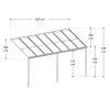 Hliníková pergola Borneo 4x3 m - biela 17385