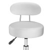 Stolička na kolieskach s operadlom -biela 19133