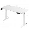 Výškovo nastaviteľný kancelársky stôl biely-140x60x118 cm