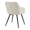 Kreslo Tarje so zamatovým poťahom – krémové zo zadu