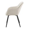 Kreslo Tarje so zamatovým poťahom – krémové z boku