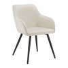 Kreslo Tarje so zamatovým poťahom – krémové