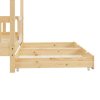 Detská posteľ Marli 80 x 160 cm s úložným priestorom - prírodná úložné boxy