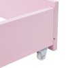Detská posteľ Marli 80 x 160 cm s úložným priestorom - ružová kolieska