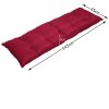 Poduška na lavicu 145x45x8 cm - tmavočervená rozmery