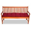 Poduška na lavicu 145x45x8 cm - tmavočervená zpredu