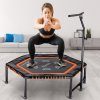 Fitness Trampolína Ø120x35cm - čierna v interiéri