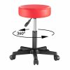 Taburetka na kolieskach - červená otočenie