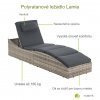 Záhradné ratanové lehátko Lamia - šedá popis