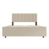 Čalúnená posteľ Soria 140 x 200 - béžová pohľad spredu