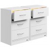 Sada 2 ks nočných stolíkov Eloise 54x39x28 cm - LED biela