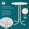 Skladací barový stôl Ø70 cm - biely vlastnosti