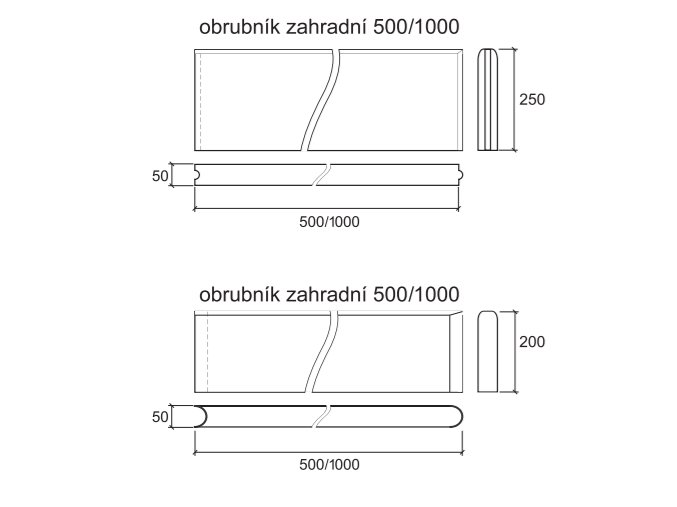 obrubník zahradní Fino