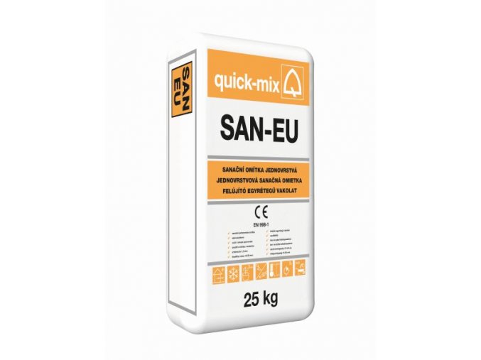 Quick mix SAN-EU 25kg jednovrstvá sanační omítka