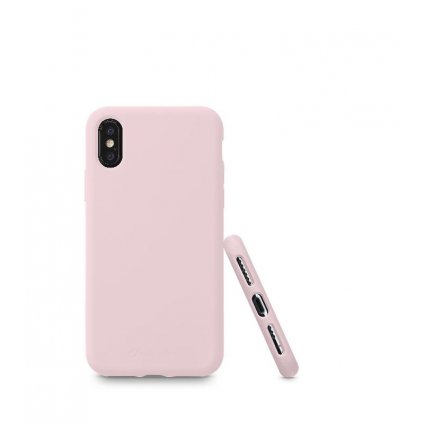 Ochranný silikonový kryt CellularLine SENSATION pro Apple iPhone X/XS, starorůžový